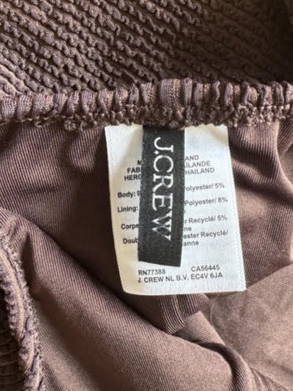 J Crew Claudia Scrunchie One-Piece Swimsuit in Inky Espresso - Picture 14 of 16